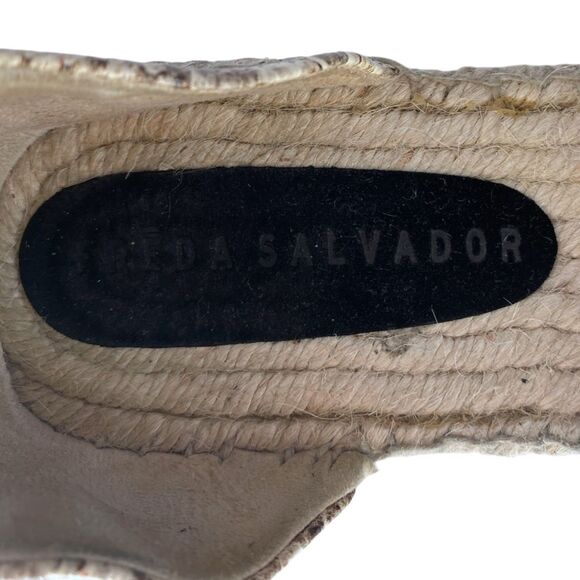Freda Salvador Aria Angle Wrap Espadrille Black Suede Snakeskin 41 - Picture 12 of 12